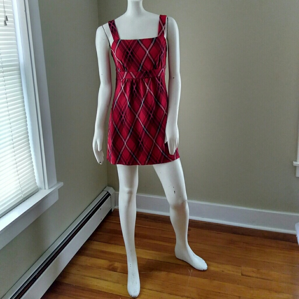 Plaid mini dress